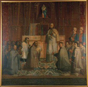 Fig. 6. Serra’s Viaticum by Mariano Guerrero. Oil on canvas. 1785. Mexico. Reproduced by permission of Patrick Tregenza. 