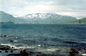 Fig. 2. At the village of Unlalaska on the Island of Unalaska in the Aleutian Islands. Photograph by June Namias.