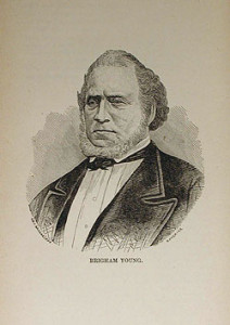 Fig. 2. Brigham Young. From John Doyle Lee, Mormonism Unveiled, ed. William W. Bishop (St. Louis, 1878), 391. Courtesy of the American Antiquarian Society. Historian Philip Deloria has argued that a fundamental theme of American culture is a simultaneous effort to displace Native Americans and to inherit, borrow, or perform Native American identity—a practice that he calls "playing Indian." Pizarro’s elegiac mood—glamorizing the Inca Empire as it went down to defeat—spoke to this ambivalent engagement with Native Americans. If this ambivalence was a prominent theme in antebellum America, it was even more central to the brand-new Mormon religion. The Book of Mormon, said to have been revealed by an angel in 1827, is in fact a history of ancient Native Americans. Its protagonists are Israelites who came to America by sea in 600 B.C. before splitting into two groups, the good Nephites and the evil Lamanites. Eventually the Lamanites—the ancestors of modern Indians—exterminated their Nephite cousins. The Nephites’ last act was to leave the Book of Mormon to be discovered by Joseph Smith, their latter-day heir. 