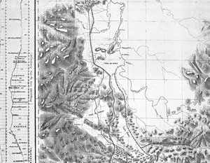 Fig. 2. 1870 map from the U.S. Navy. J.J. Williams and Col. Eduardo Garay produced this map for the U.S. Navy at a time when the landforms of the low-lying Isthmus of Tehuantepec were of crucial interest to the U.S. government. Courtesy of the Library of Congress, Map and Geography Division. Click to enlarge in new window
