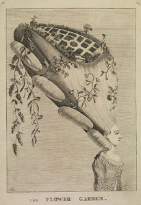 Fig. 6. "The Flower Garden," etching published by Matthew Darly (1777). Courtesy of the British Museum, London, England.