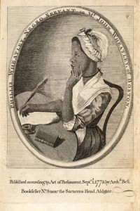 "Phillis Wheatley, Negro Servant to Mr. John Wheatley, of Boston," engraver unknown. Frontispiece from Poems on various subjects, religious and moral by Phillis Wheatley (London, 1773). Courtesy of the American Antiquarian Society, Worcester, Massachusetts.