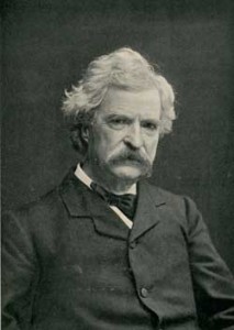 "Samuel Clemens, 'Mark Twain,'" photographic reproduction. Courtesy of the American Portrait Print Collection at the American Antiquarian Society, Worcester, Massachusetts.