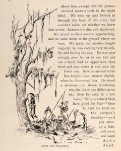 3. "After the Explosion," Daniel Beard, illustrator, page 562, A Connecticut Yankee in King Arthur's Court by Mark Twain, New York, 1889. Courtesy of the American Antiquarian Society, Worcester, Massachusetts.