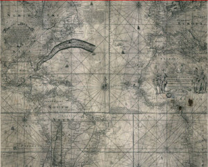Franklin-Folger chart of the Gulf Stream (1768). Courtesy of the Library of Congress Website. 