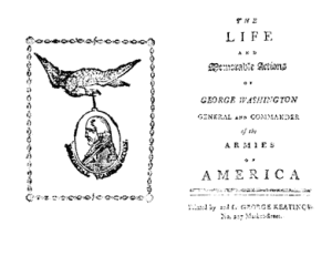 Frontispiece and Title Page to Weems, M. L., Life of Washington Baltimore: George Keatinge, c. 1800. Image courtesy American Antiquarian Society