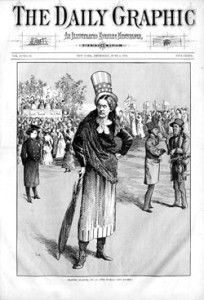 Fig. 12. "The Woman Who Dared." Front cover of the New York Daily Graphic 1:81 (June 5, 1873). Author's collection.