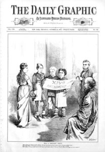 Fig. 13. "Real Versus Imaginary Wants." Front cover of the New York Daily Graphic 8 (October 21, 1875). Author's collection.