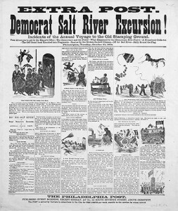 Fig. 5. Salt River broadside newspaper narrating the failure of Democrats in Philadelphia's 1872 mayoral election. Courtesy of the Library Company of Philadelphia. (Click image to enlarge.)