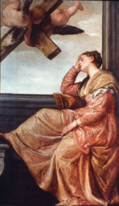 Fig. 8. Vision of St. Helena. Helen Rickart, after Paolo Veronese. Courtesy of the Emily Dickinson Museum: the Homestead and the Evergreens. Amherst, Mass.