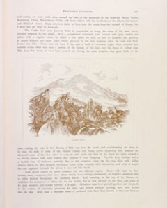 Fig. 4. Victor Perard’s Lassen’s Butte, photoengraving printed in reddish brown ink. Courtesy Special Collections, University of Virginia Library.