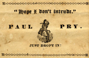 Fig. 1. Opening illustration from "Address for the new year, by the carriers of Paul Pry and the times, 1829." From the Broadsides Collection at the American Antiquarian Society. Courtesy of the American Antiquarian Society.
