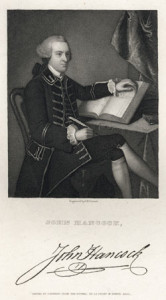 John Hancock, painted by J. Herring from the original by J.S. Copley in Faneuil Hall; engraved by L.B. Forrest (c. 1835). From The National Portrait Gallery of Distinguished Americans, vol. II, conducted by James Herring, New York, and James B. Longacre, Philadelphia, under the superintendence of the American Academy of Fine Arts (1835-[1839]). Portrait Print Collection at the American Antiquarian Society. Courtesy of the American Antiquarian Society, Worcester, Massachusetts.