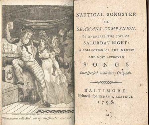 Frontispiece and title page for The Nautical Songster or Seaman's Companion (Baltimore, 1798). Courtesy of the Library of Congress.