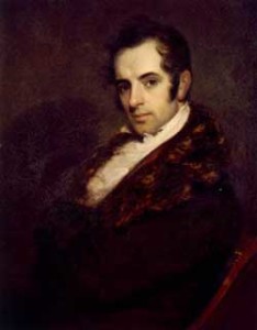 Washington Irving, by John Wesley Jarvis. 39 1/2 x 32 1/2 in. (1809). Courtesy of the Historic Hudson Valley, Tarrytown, New York: SS.62.2.