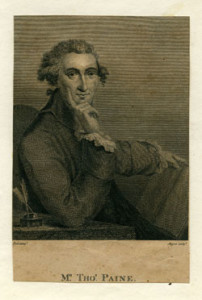 Mr. Thomas Paine, engraved by Augus; artist, Peel (date unknown). Courtesy of the American Portrait Print Collection at the American Antiquarian Society, Worcester, Massachusetts.
