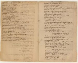 Inventory of books received by Thomas Jefferson from the estate of George Wythe, circa September 1806. Pages 4 and 5. Original manuscript from the Coolidge Collection of Thomas Jefferson Manuscripts. Courtesy of the Massachusetts Historical Society, Boston, Massachusetts. Click to expand in a new window.