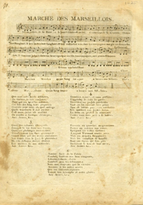 1. "Marseilles Hymn" in French and English, C. Rouget de Lisle, published by Benjamin Carr (Philadelphia, 1793). Courtesy of the Keffer Collection of Sheet Music, Rare Book and Manuscript Library, University of Pennsylvania, Philadelphia, Pennsylvania. 