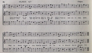 16. Walker's version of Olney (McIntosh's Pilgrim) from The Southern Harmony, in which he ascribes the tune to Chapin. Courtesy of the American Antiquarian Society, Worcester, Massachusetts.  