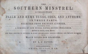 4. Title page of The Southern Minstrel, by Lazarus J. Jones (1849). Photograph courtesy of the author.