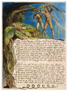 "Red Orc" by William Blake, from America, A Prophecy (1793). Courtesy of the Beinecke Rare Book and Manuscript Library, Yale University, New Haven, Connecticut. Click to enlarge in new window.