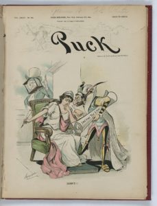 12. Louis Dalrymple, “Don’t!!” Puck XXXIV, no. 883 (Feb. 7, 1894), cover. The Library of Congress Prints and Photographs Division. 