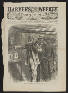 8. Alfred R. Waud, “The First Vote,” Harper’s Weekly XI, no. 568 (Nov. 16, 1867), cover.  Library of Congress Prints and Photographs Division.